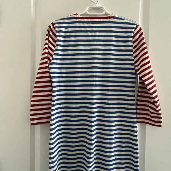 🔻 J.CREW • Women’s Maxi Nautical Dress • Small • Red,White, Blue • - Picture 5 of 7